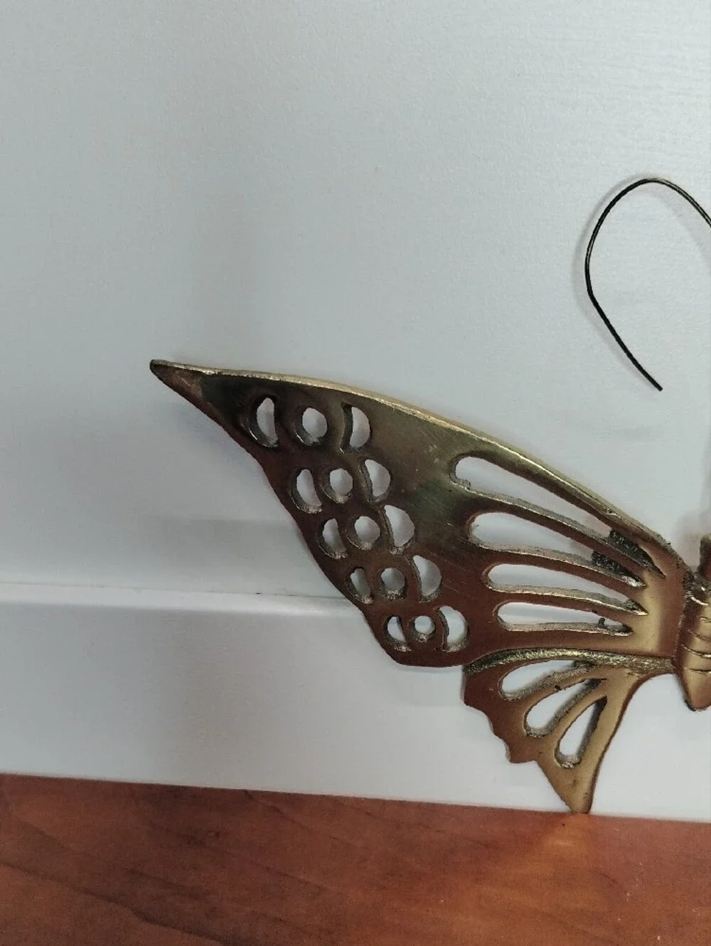Mid-century Modern Vintage Solid Brass Butterfly Wall Hanging